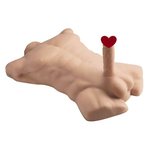 Торс з фалоімітатором на присосці SilexD Apollo L Male Torso, суперреалістичний, термореактивний sexstyle