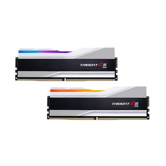 Модуль пам'яті для комп'ютера DDR5 32GB (2x16GB) 6000 MHz Trident Z5 RGB Silver G.Skill (F5-6000J3636F16GX2-TZ5RS) | Зображення 1
