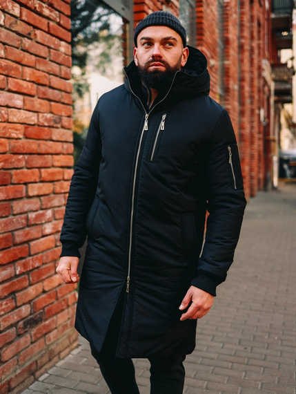 Парка Снеговик чёрный S XL | Зображення 5