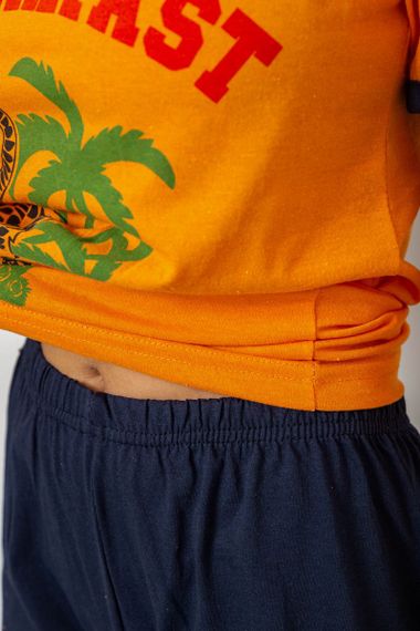 Піжама жіноча з принтом, колір помаранчевий, 243R30021 | Зображення 5