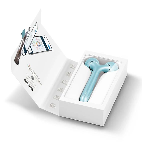 Електронний ультразвуковий ролик для обличчя та тіла GESKE Sonic Facial&Body Roller 4в1 magenta, Бірюзовий | Зображення 8