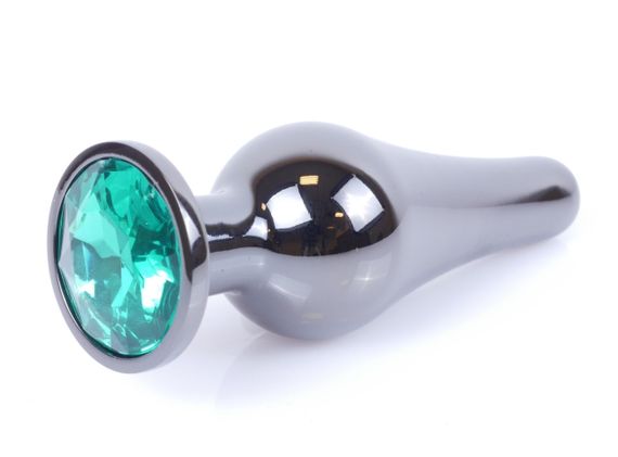 Анальний затор Boss Series - Jewellery Dark Silver BUTT PLUG Green, BS6400060 Sex Aura | Зображення 2