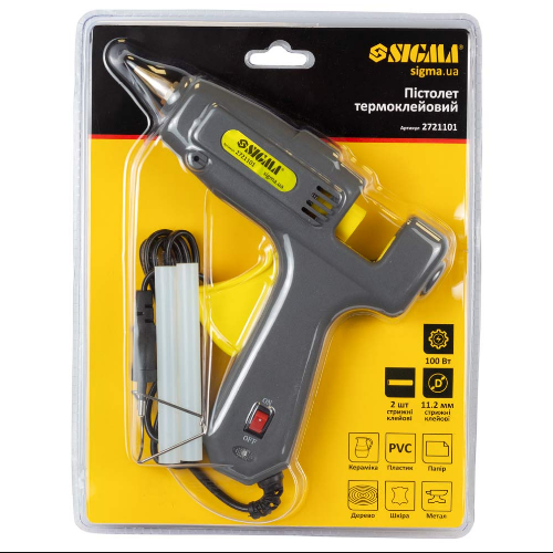 Пістолет термоклейовий d11,2мм 100W з вимикачем SIGMA | Зображення 3