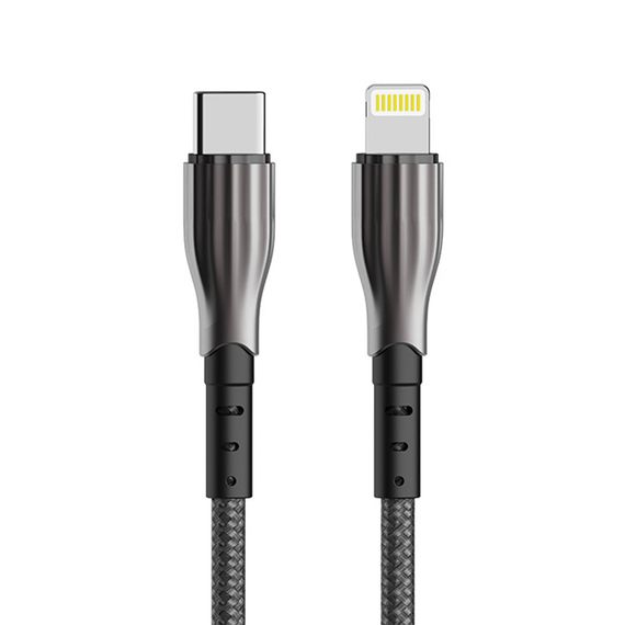 Кабель Aspor A110PD L Type-C – Lightning 27W/2м Nylon- черный | Зображення 2