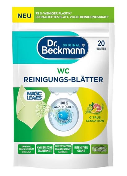 Очищувальні листи для чищення унітазу Dr. Beckmann WC Reinigungs-Blatter Citrus Sensation 20 шт