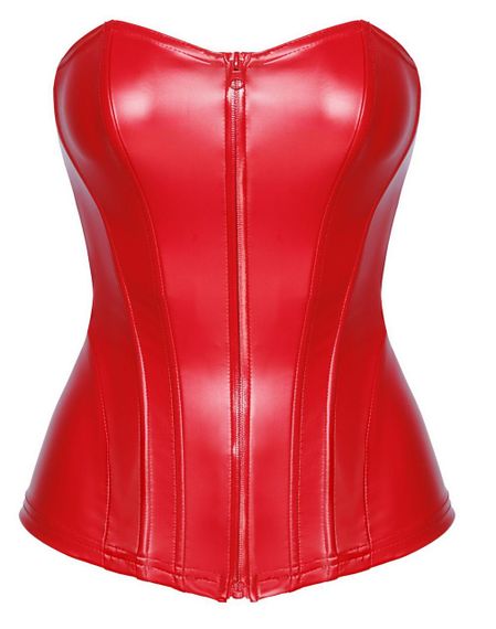 Корсет Noir Handmade F355 Red powerwetlook corset — 3XL sexstyle | Зображення 3