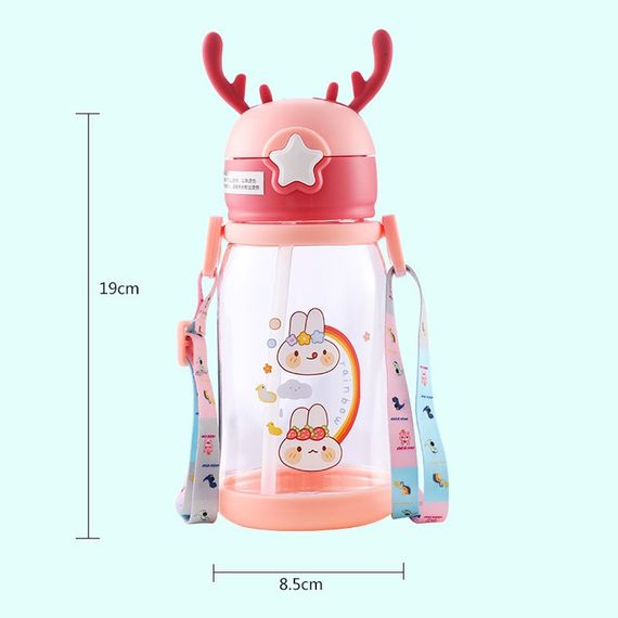 Поильник непроливайка з силіконовою трубочкою та ремінцем Динозавр Зелений | Зображення 1