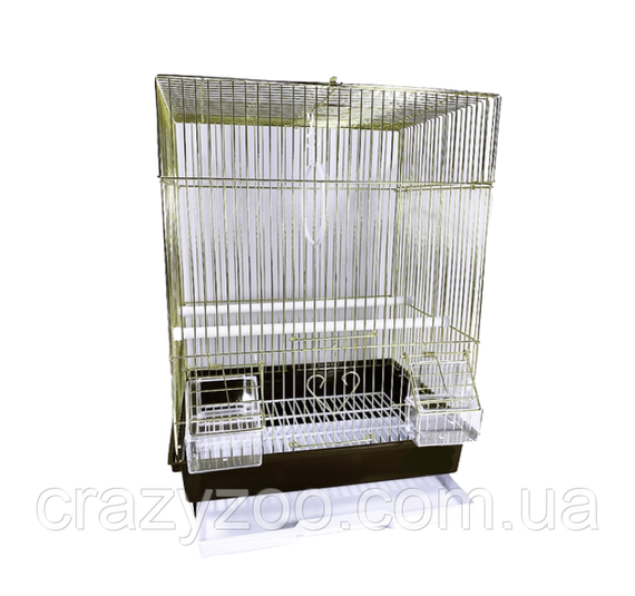 Клетка для птиц ZK A405 Gold коричневая 35х28х46 см | Зображення 1