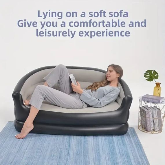 Складаний диван для відпочинку, Портативне ліжко з підлокітниками ПВХ матеріал XL-1134 | Зображення 5