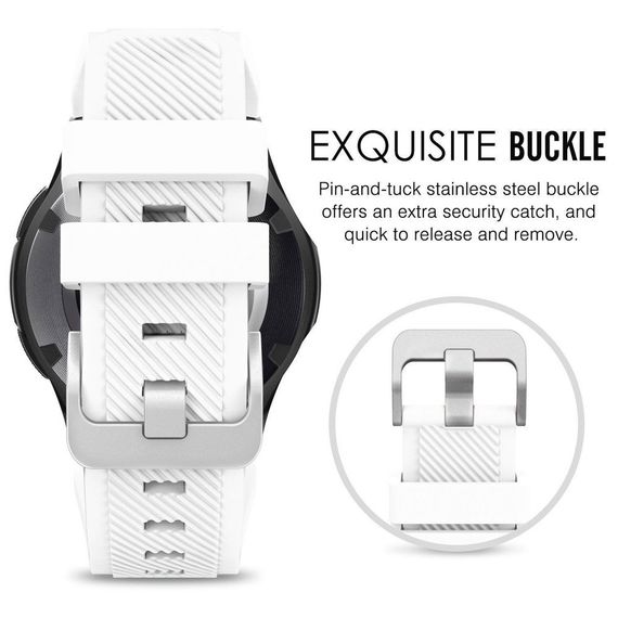 Силіконовий ремінець для годинника Huawei Watch GT 2 / GT Active 46mm - White | Зображення 2