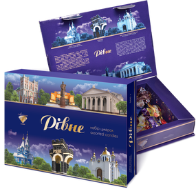 Набір цукерок Рівне АМЕТИСТ ПЛЮС художня коробка (213672)