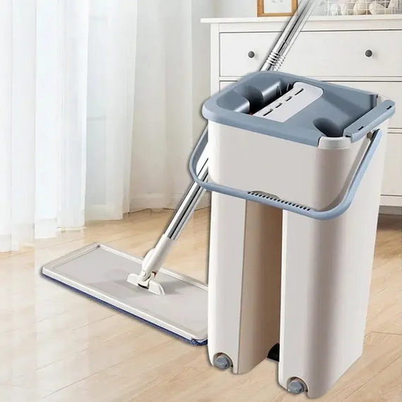 Швабра мікрофібра з віджимом + відро Scratch Cleaning Mop ∙ Швабра - ледарка cleaner 360 | Зображення 2