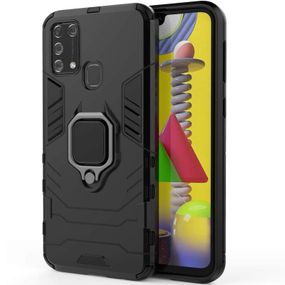 Ударостійкий чохол Transformer Ring for Magnet для Samsung Galaxy M30s / M21 Black