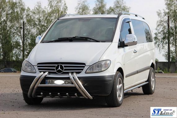 Кенгурятник WT01 (нерж.) для Mercedes Viano 2004-2015 гг | Зображення 1
