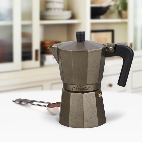 Кофеварка гейзерная Maestro МR-1666-6-BROWN 300 мл 6 чашек