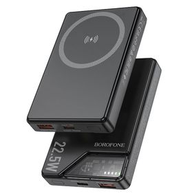 Універсальна Мобільна Батарея Power Bank Borofone BJ49 Astute 22.5W+PD20W magnetic 10000mAh Колір Чорний