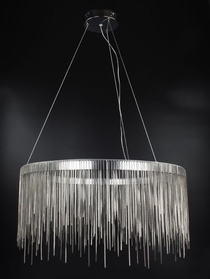 Люстра світлодіодна підвісна LED світильник для квартири на стелю лед 26731 Хром 50-120х60х60 см.