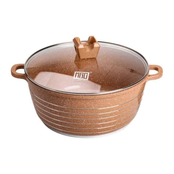 Набор из 5 хозяйственных кастрюль, 2,5-9 литров, толстое дно, алюминий MGC HP-4-411CH | Зображення 2