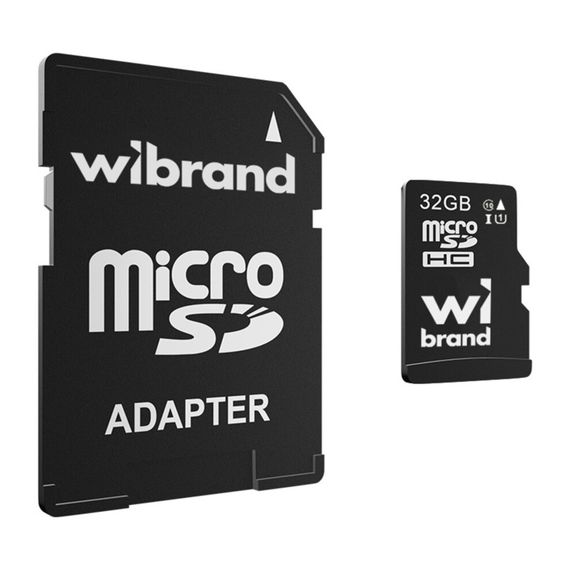 Мапа пам'яті Wibrand MicroSDHC 32gb UHS-1 10 Class&Adapter | Зображення 1