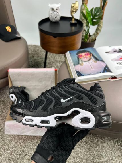 Кросівки Air Max Plus White Black Reflective , текстиль , В'єтнам 38 24 см | Зображення 4