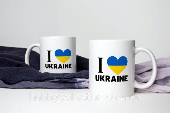 Кружка керамічна з патріотичним принтом "I Love Ukraine" 330 мл Біла | Зображення 5