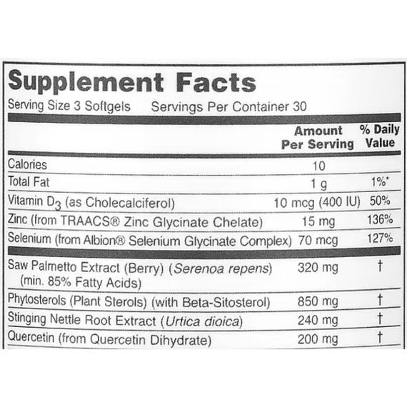 Комплекс для здоровья предстательной железы Protocol for Life Balance Prostate-B 90 Softgels | Зображення 1