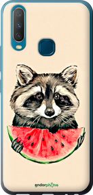 Чохол на Vivo Y15 Єнотик з кавуном "4605u-1791-2448"