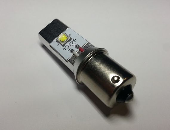 Светодиодная автолампа 1156(P21W)-S25-BA15s- 20W XM-L U2*2PCS (750Lm) Positive earth or Negative earth | Зображення 1