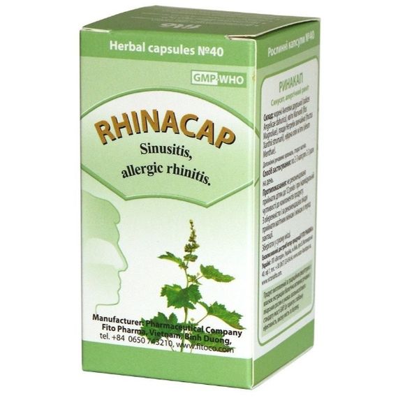 Комплекс для профілактики дихальної системи Fito Pharma Ринакап 40 капсул