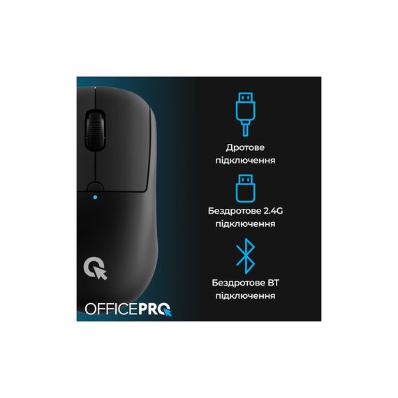 Мишка OfficePro M307B Silent Click Wireless/Bluetooth Black (M307B) | Зображення 5