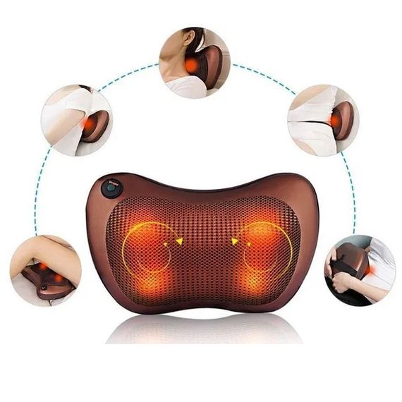 Массажная подушка для спины / Массажная подушка massage pillow 8028 / Подушка массажер WL-819 для спины | Зображення 7