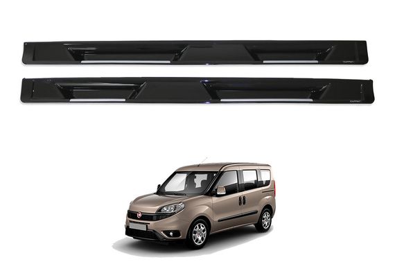Боковые пороги Sorento тип (EuroCap) для Fiat Doblo III 2010-2022 гг | Зображення 7
