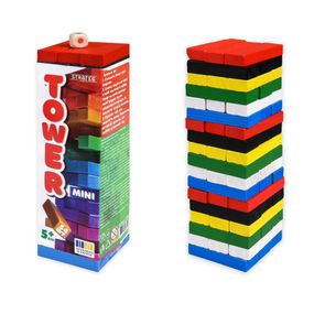 Настольная игра "TOWER MINI" 31064, 54 бруска, кубик