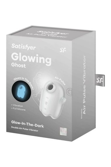 Вакуумний вібратор Satisfyer Glowing Ghost світиться у темряві, білий, 8.4 см. Sex Aura | Зображення 6