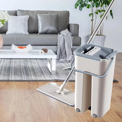 Швабра з відром і самовіджимом 4л Тріумф, Spin Mop Scratch Cleaning 360, швабра ледарка | Зображення 1