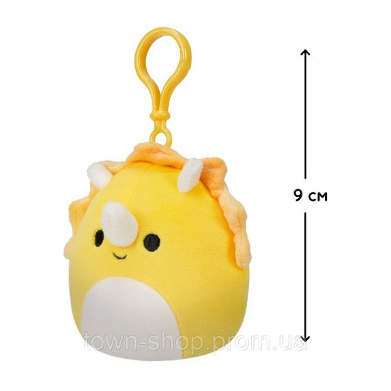 Мягкая игрушка на клипсе Squishmallows – Трицератопс (9 cm) | Зображення 1