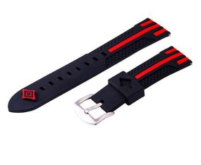 Силіконовий ремінець Primo Dart для годинника Asus ZenWatch 2 (WI501Q) - Black-Red