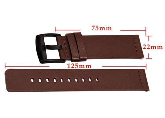 Кожаный ремешок Primo Classic для часов Xiaomi Huami Amazfit Sport - Coffee | Зображення 6