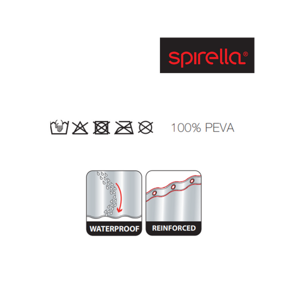 Шторка для ванної та душу Spirella Butterfly 180x200 см, водовідштовхувальна PEVA, 10.28191 | Зображення 2