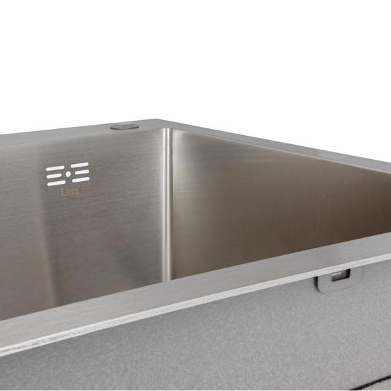 Мойка для кухни интегрированная Lidz Handmade H7849L крыло слева (LDH7849BRUL45592) Brushed Steel 3,0/1,0 мм | Зображення 3