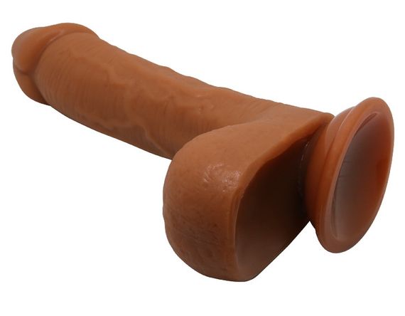 Фалоімітатор на присосці Baile Beautiful JOHNSON 8,7'' Brown, BW-008040NR-1 Sex Aura | Зображення 7