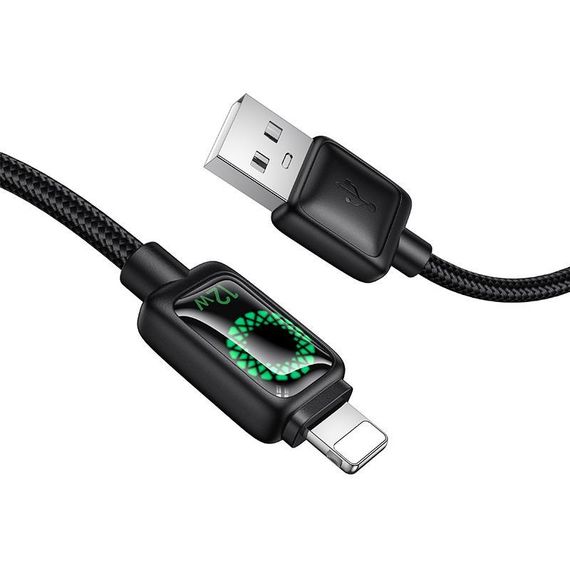 Дата кабель Hoco U146 Mundo USB to Lightning 12W (1.2m) Black | Зображення 2