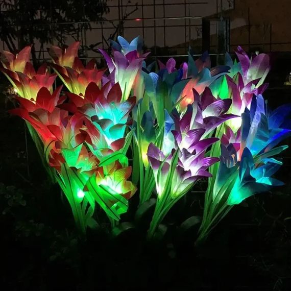 Вуличний Садовий ліхтар на сонячній батареї Лілія 74 см | Зображення 3