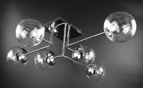 Люстра стельова на 6 лампочок 26164 Хром 21х72х78 см.