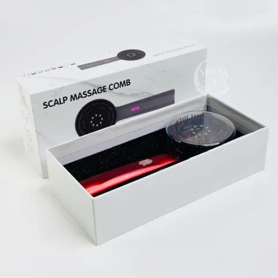 Массажер-гребешок для роста и улучшения состояния волос Massage and Nourish, массажная расческа для головы | Зображення 8
