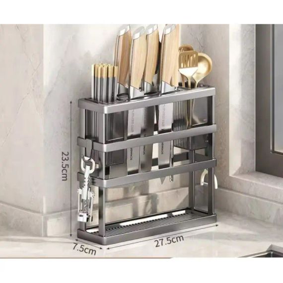 Кухонная подставка,настенная многофункциональная стойка для хранения  AND-90-10-24pcs