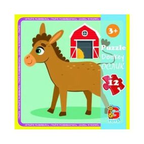 Пазлы Ферма Ослик LA01 G-Toys 12 элементов (4824687637450)