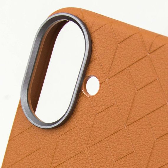 Шкіряний чохол Carved with MagSafe для Apple iPhone 16 (6.1") Orange | Зображення 5