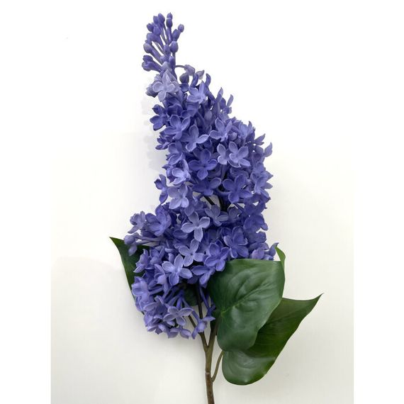 Сирень голубая латексная, премиум качество, искусственные цветы Real Touch, большая ветка 72 см | Зображення 1