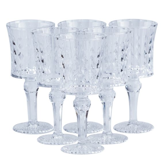 Келихи під вино вінтажні 6 шт по 200 мл HP4158